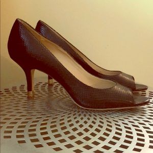 Faux Snake Skin Heels